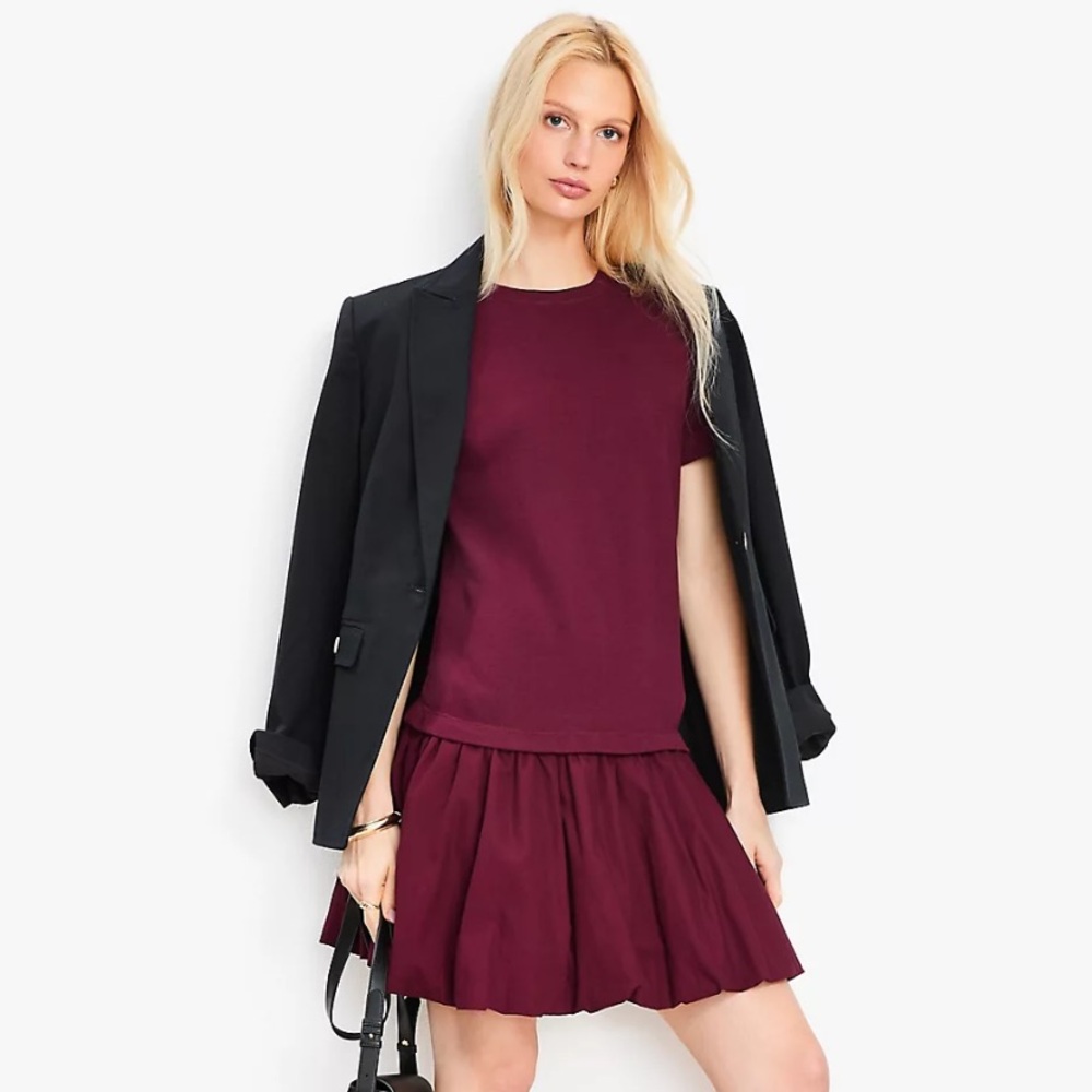 LOFT Bubble hem drop waist dress